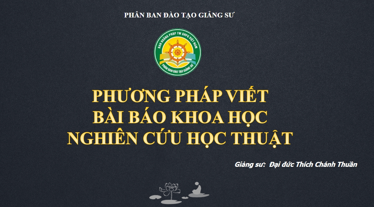 Phương pháp viết bài báo khoa học nghiên cứu học thuật