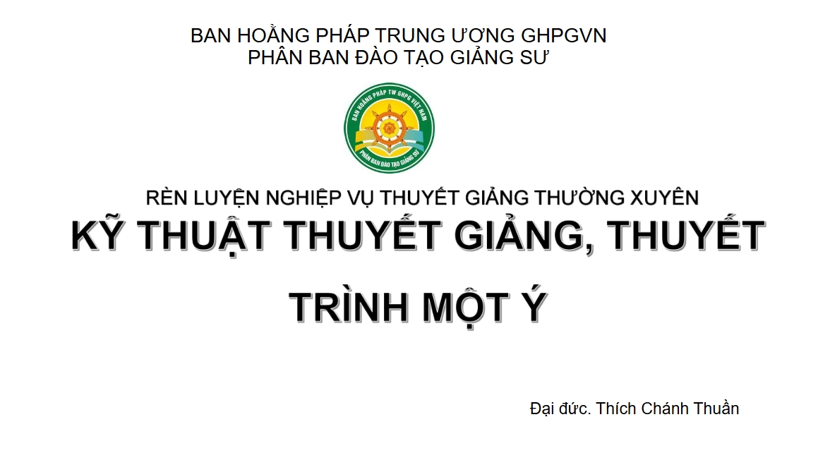 Kỹ năng thuyết giảng một ý