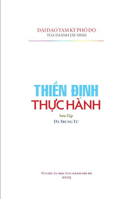 THIỆN ĐỊNH THỰC HÀNH