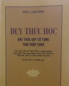 ĐẠI CƯƠNG DUY THỨC HỌC