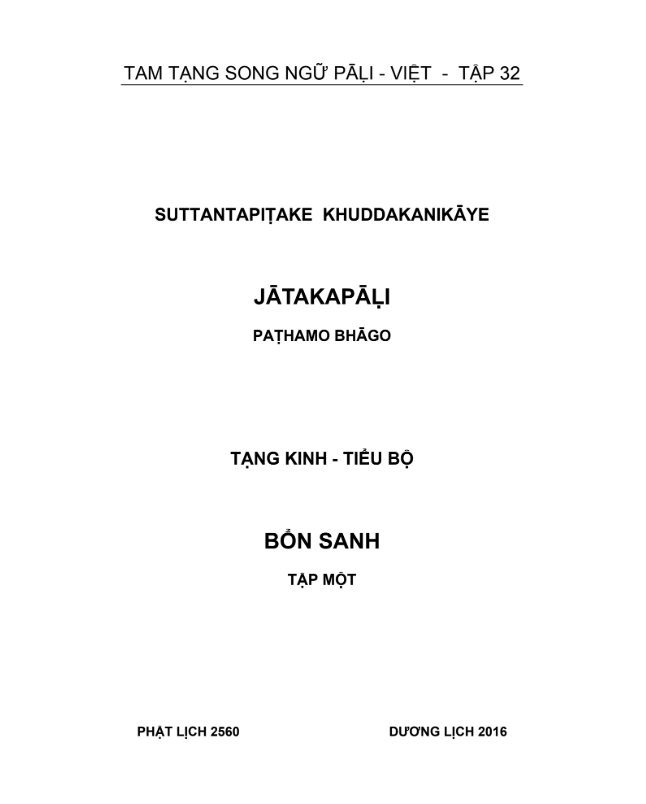 Tiểu Bộ (Bổn Sanh 01)