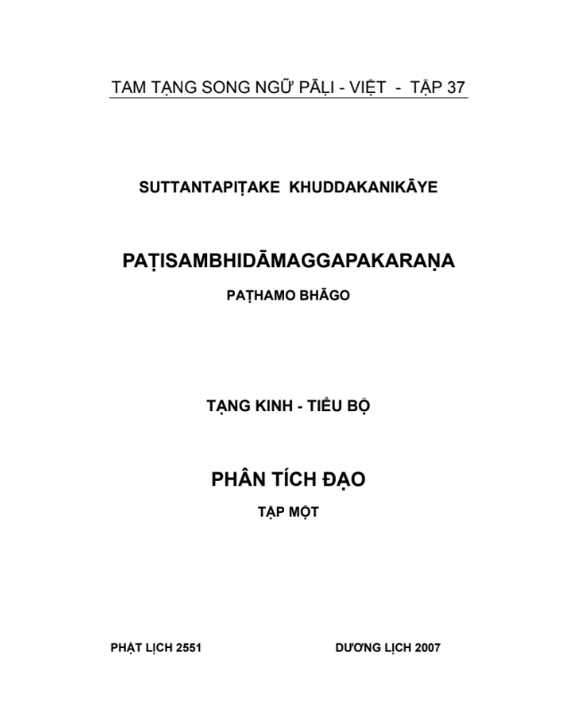 Tiểu Bộ (Phân Tích Đạo 01)