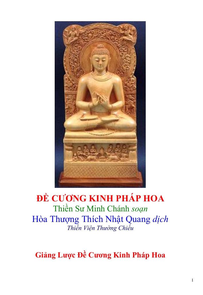 ĐỀ CƯƠNG KINH PHÁP HOA