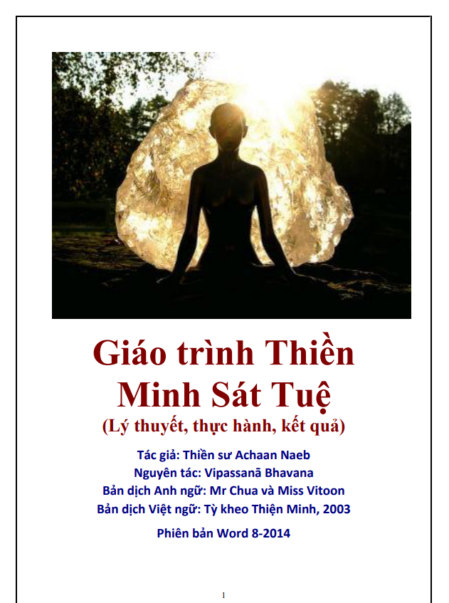 Giáo trình thiền minh sát - Ajahn Naeb