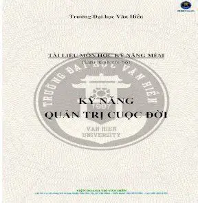 KỸ NĂNG  QUẢN TRỊ CUỘC ĐỜI